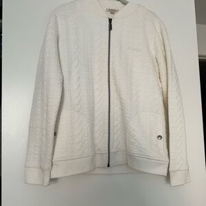 Women’s Barbour Zip-Up Sweater - White/Cream - Size 6